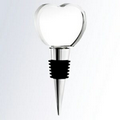 Optical Crystal Wine Stopper - Heart (Sandblasted)